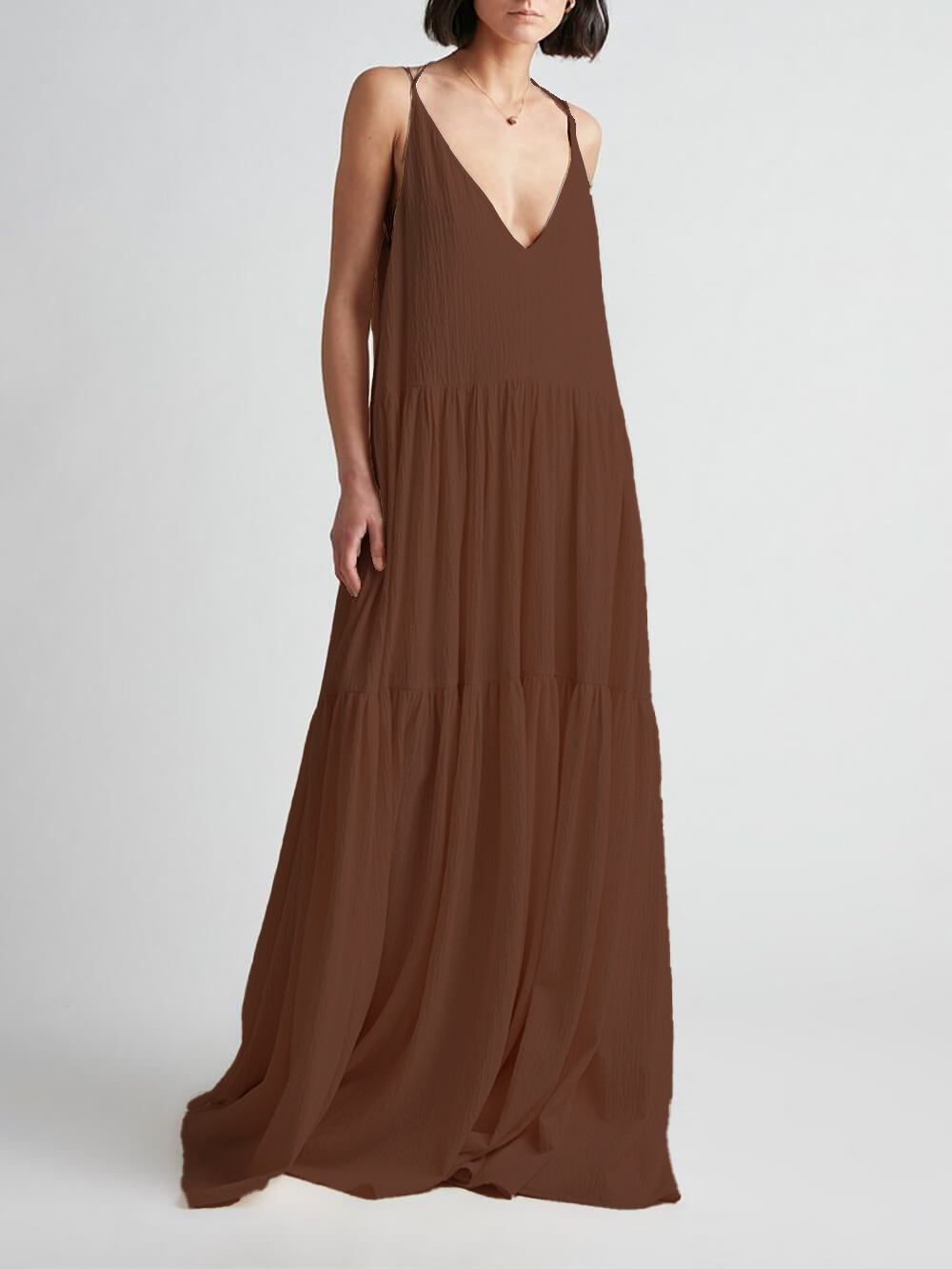 Hot Sale - 👗Elegant Resort Deep V-Neckline Strappy Maxi Dress (40% 0FF TODAY)