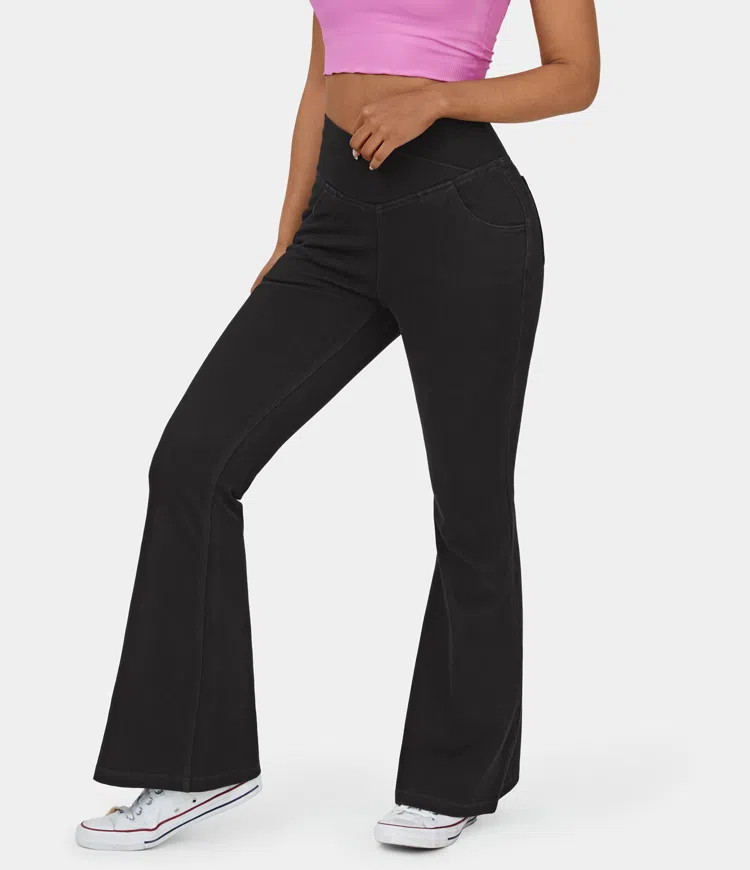New🔥High-Waisted Cross Flared Pants(Buy 2 Free Shipping）