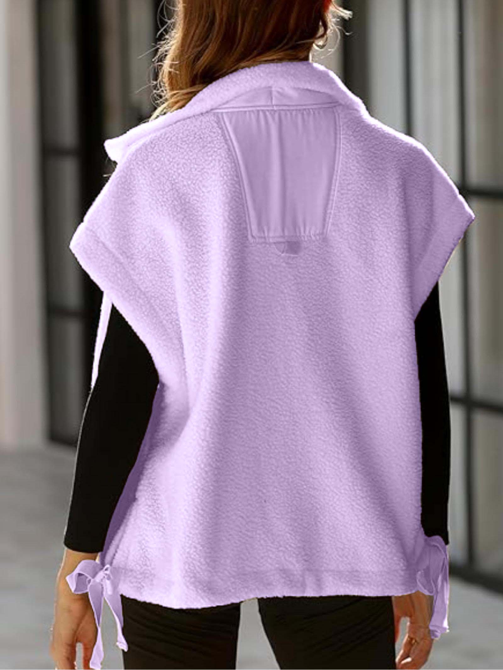  Women's Fuzzy Fleece Vest Oversized Sleeveless Sherpa Jacket (Buy 2 10% off)