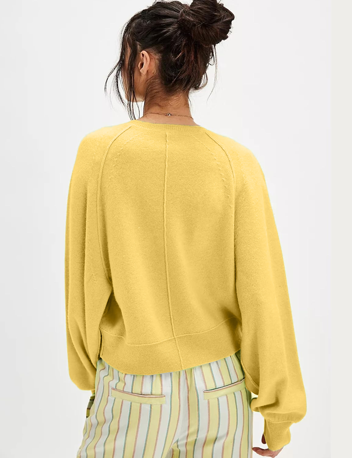 Women's Casual Henley Neck Long Sleeve Knit Button Sweater