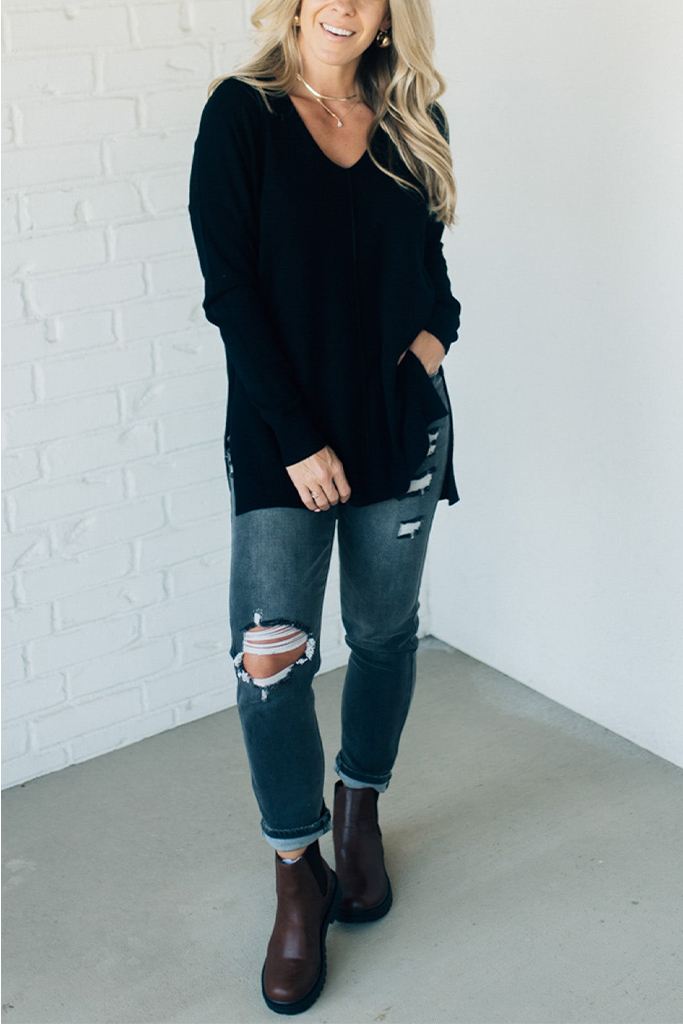 So Soft Seam Front Sweater