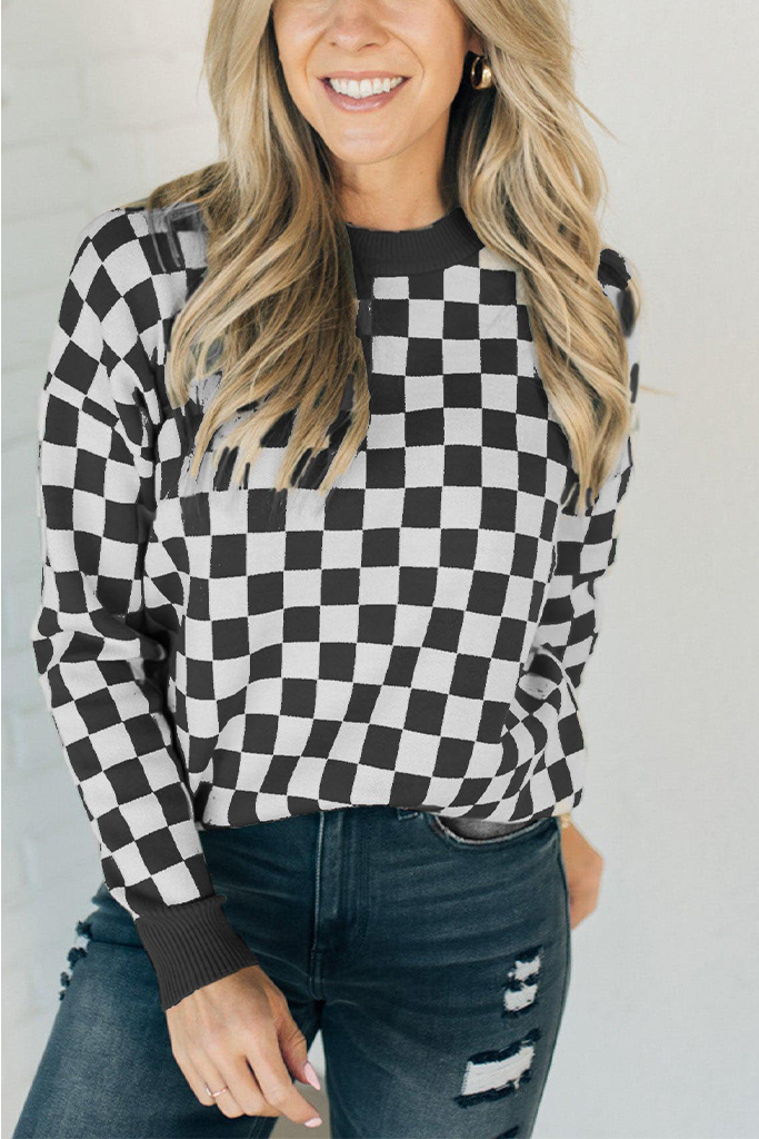 ✨Checked In Sweater (Buy 2 Free Shipping)