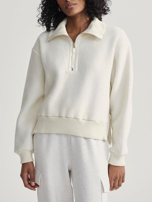  Women's Half Zip Oversized V Neck Fuzzy Knit Chunky Fleece