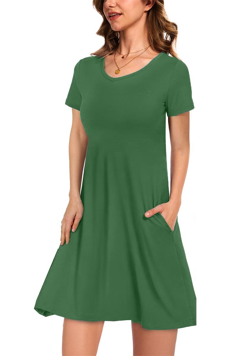 HOT SALE Women's Casual T-Shirt Dress with Pockets