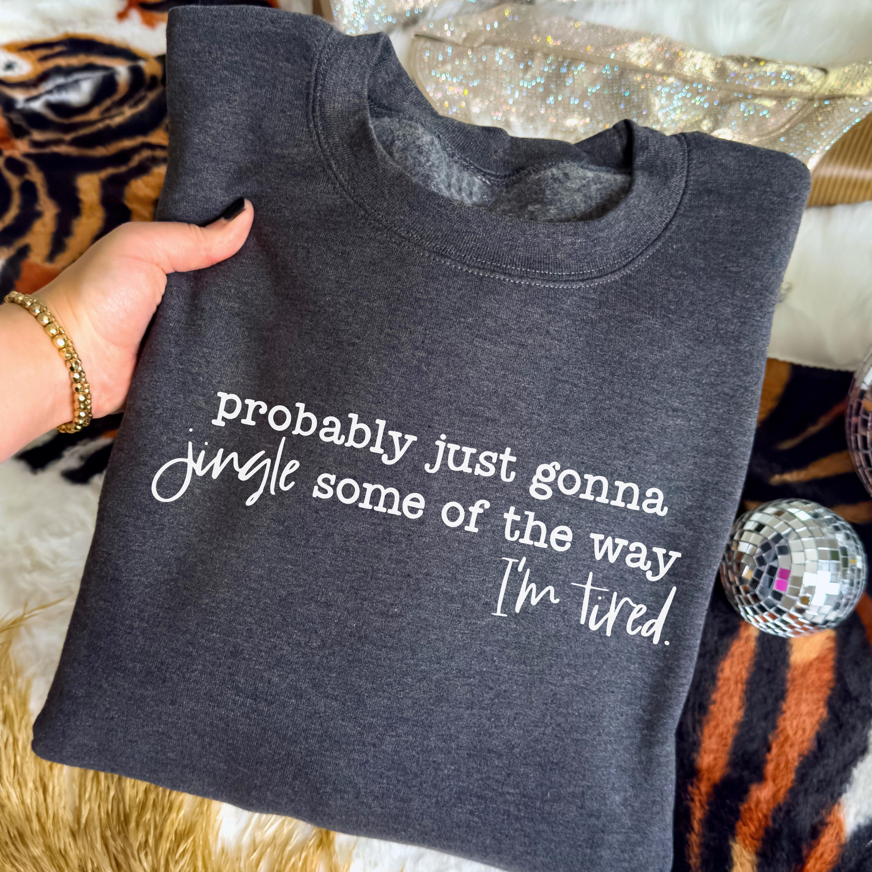 Women's Cute Festive Christmas Quote Crewneck Sweatshirt