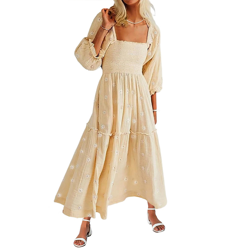 Women's Casual Embroidered Maxi Dress[BUY 2 FREE SHIPPING]