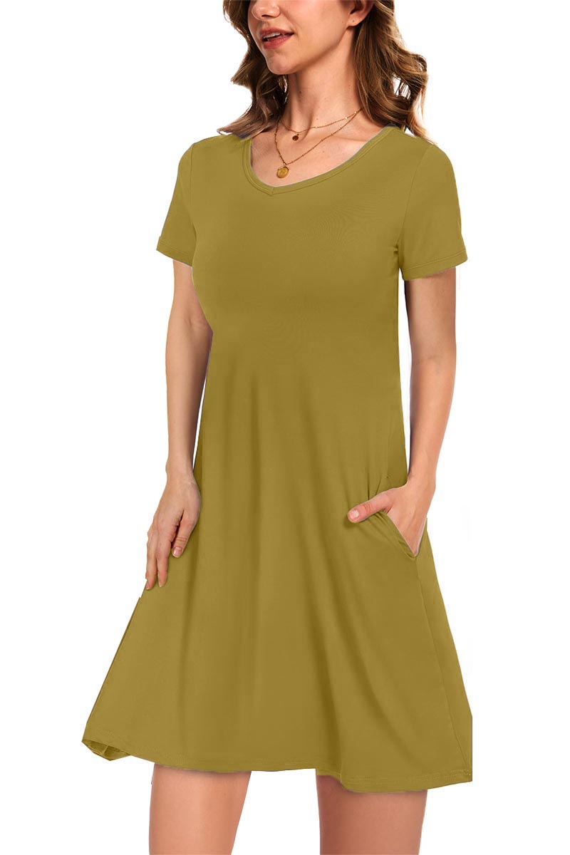 Women's Casual T-Shirt Dress with Pockets (buy 2 free shipping!!!)