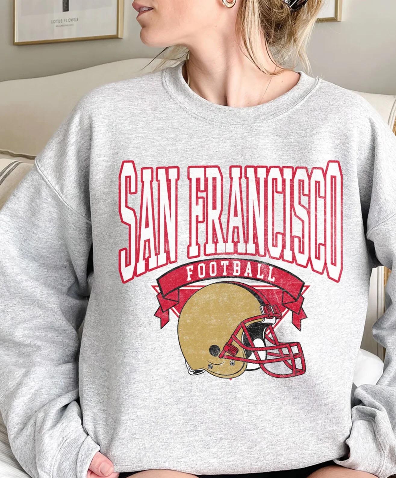 Vintage Retro Hometown Football Pullover Sweatshirt