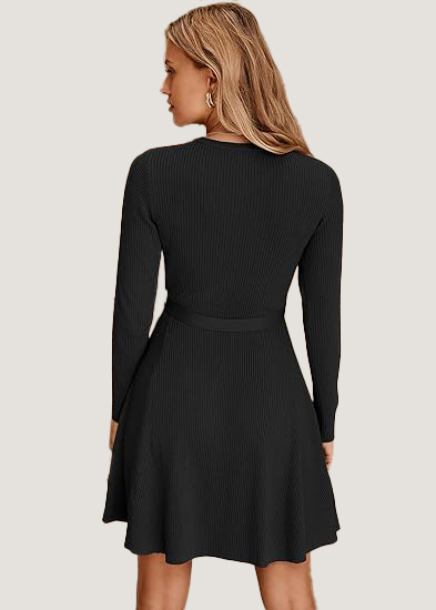 Women's Fall Winter Casual Dress Crewneck Long Sleeve A-Line Sweater (BUY 2 FREE SHIPPING!!!)