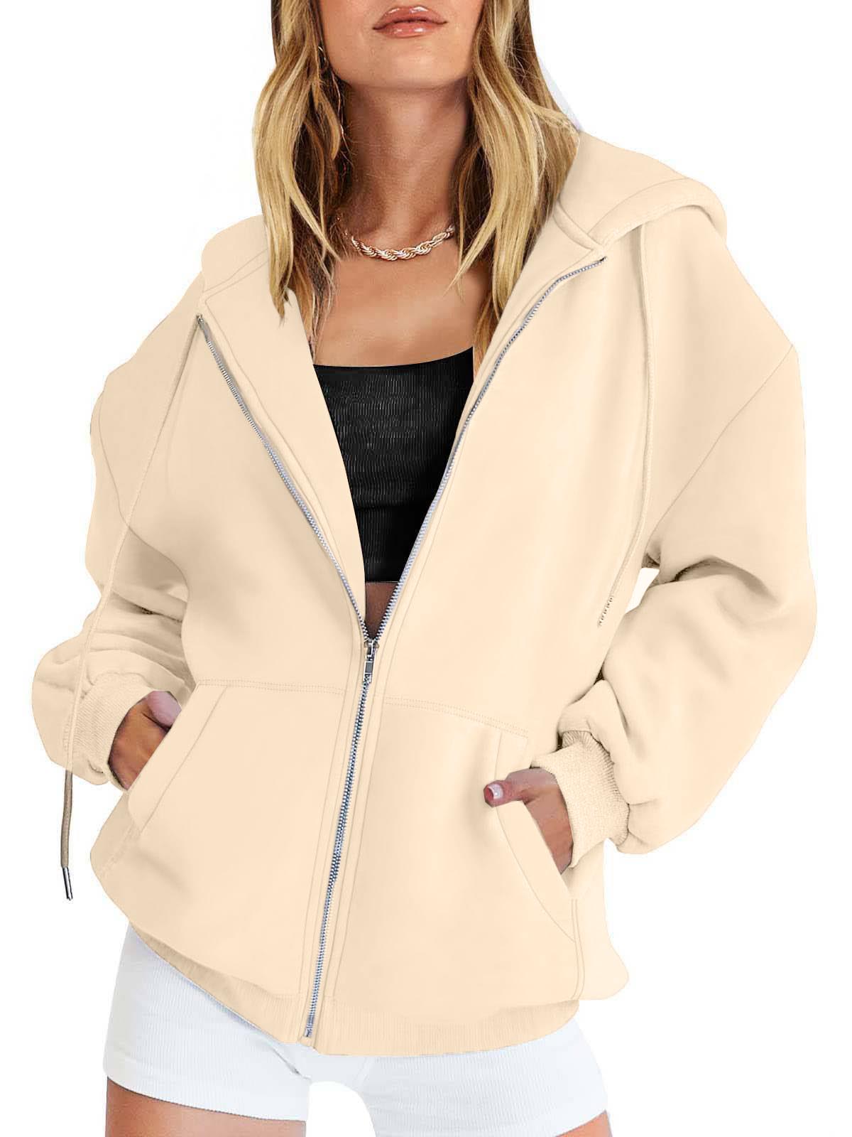 HOT SALE Womens Zip Up Hoodies Oversized Sweatshirts