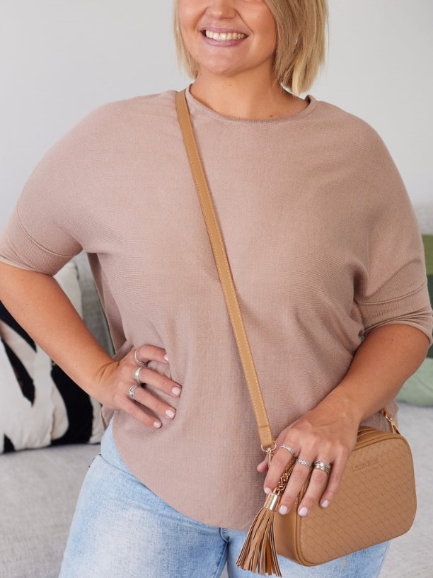 Super Soft Batwing Knit Half Sleeve Top 