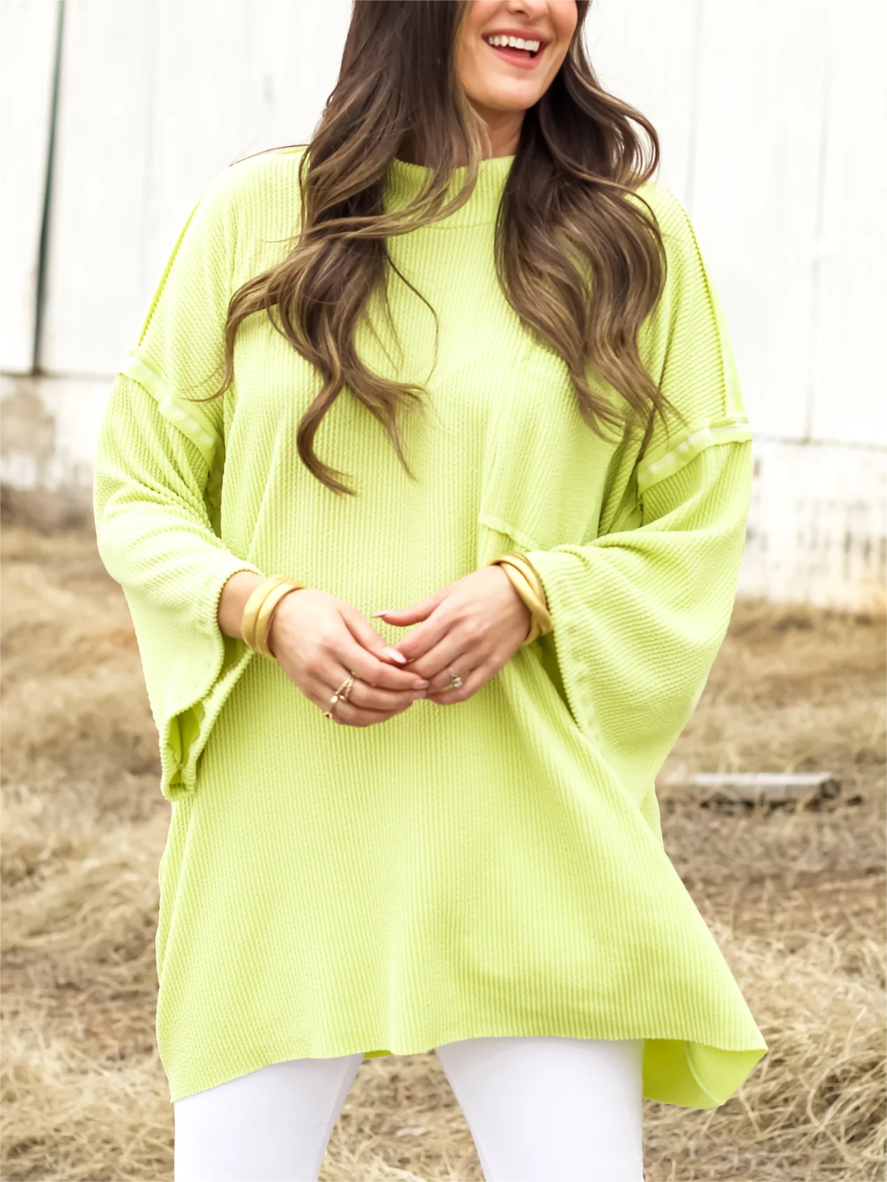 2024 New Oversize High Neck Urban Ribbed Top(Buy 2 Free Shipping)