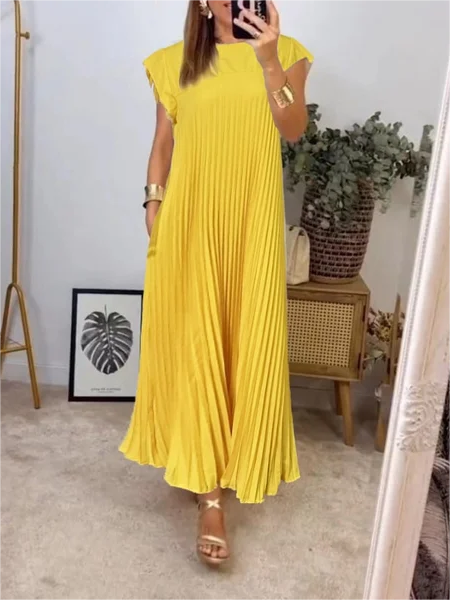 Women's Pleated Simple Elegant Dress(Buy 2 Free Shipping)