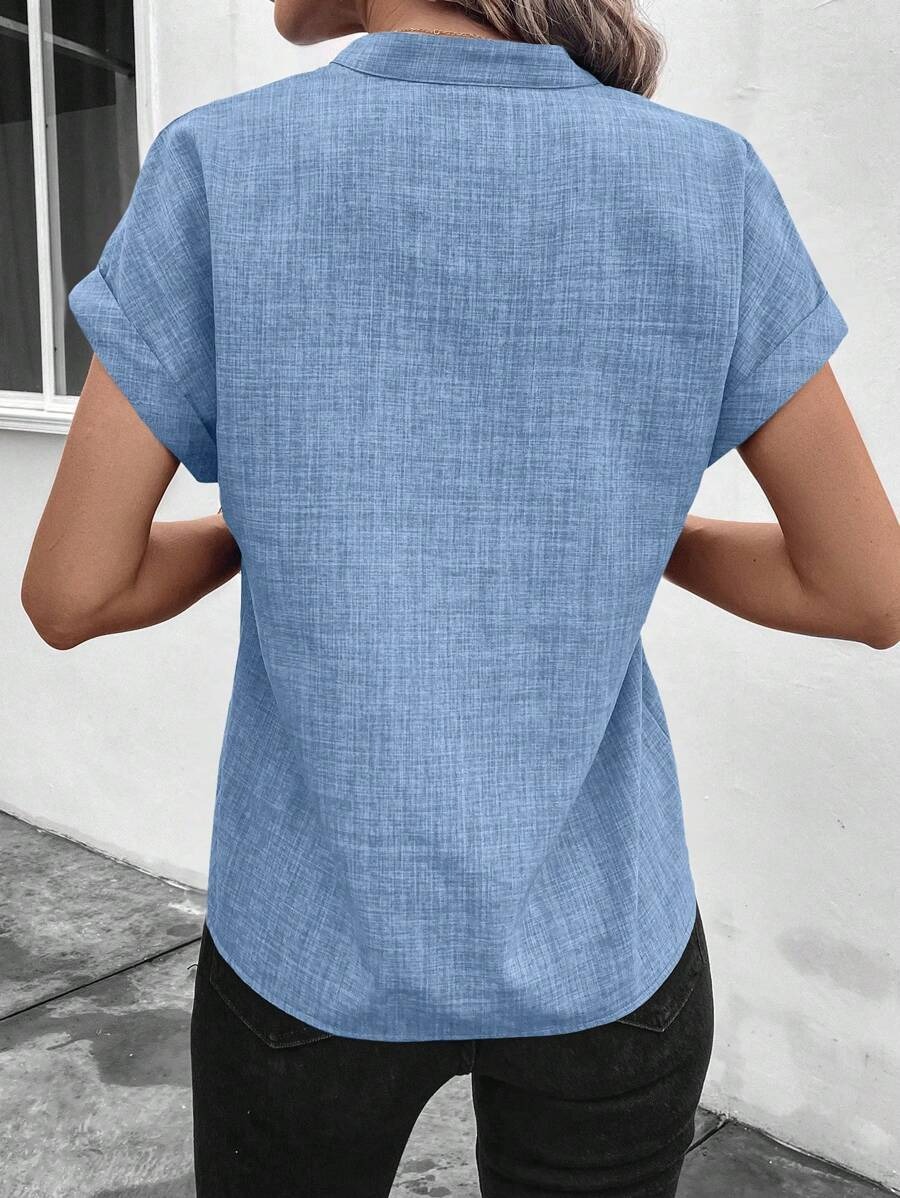 Women's Summer V-neck Casual Short-sleeved Basic Tops(BUY 3 FREE SHIPPING)