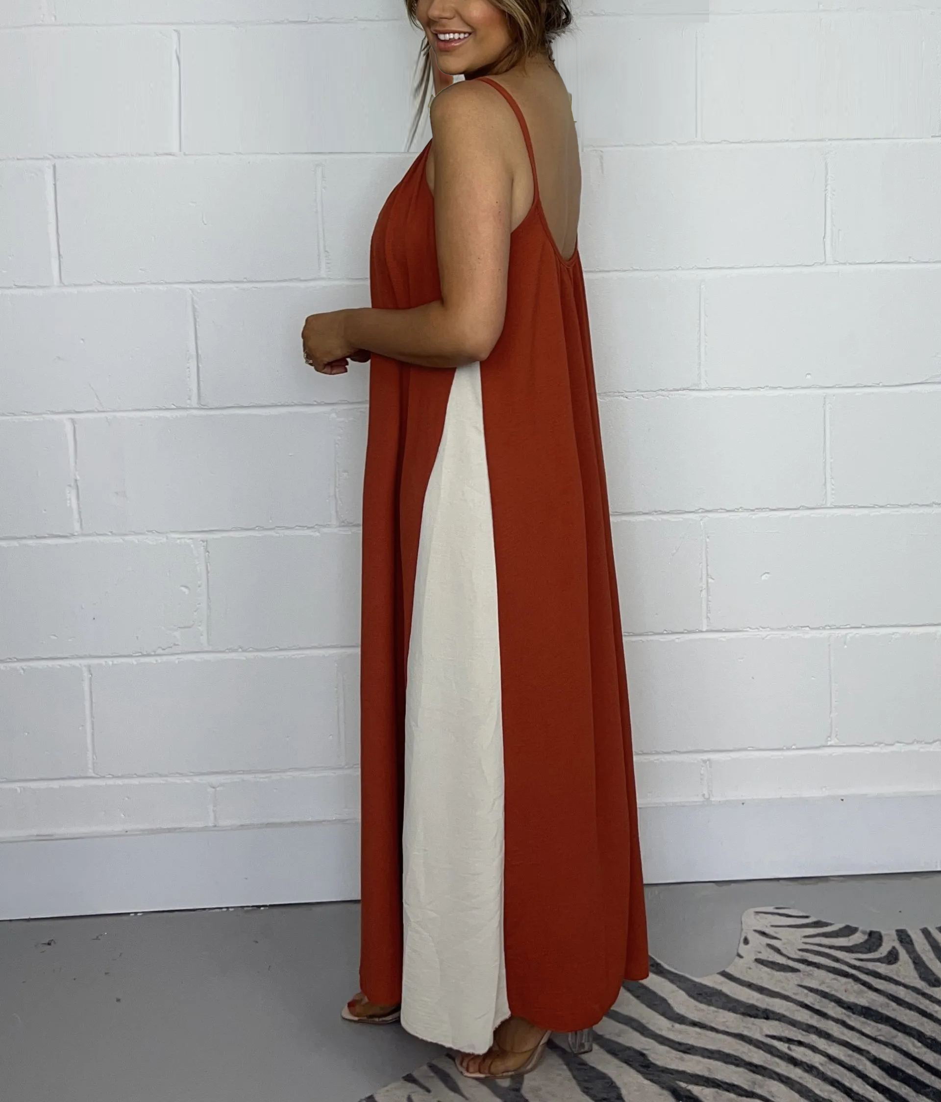 2024 Women's Spaghetti Strap Maxi Dress