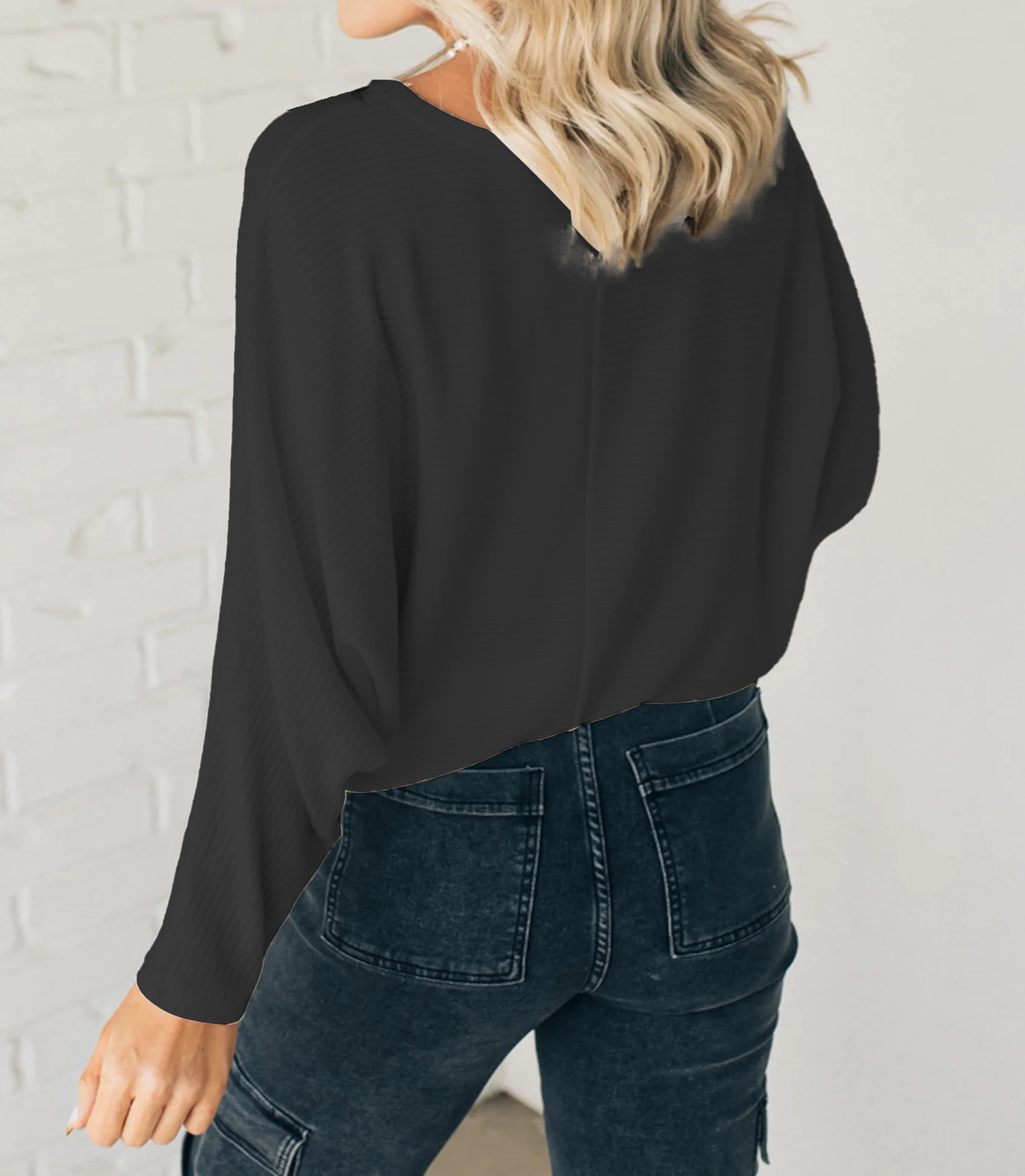 Women's Ribbed Batwing Sleeve Top（Buy 2 Free Shipping）
