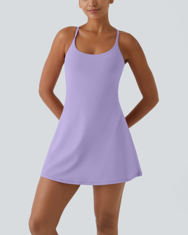 ✨Women's Backless Tummy Sculpting Sports Dress With Built-in Shorts (Buy 2 Free Shipping)