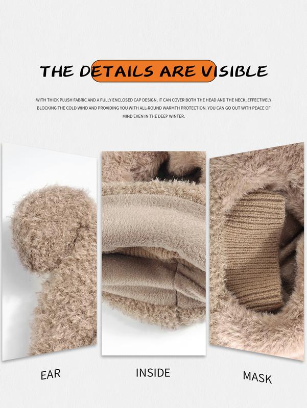 Cute Bear Ear Shape Warm Knitted Hat