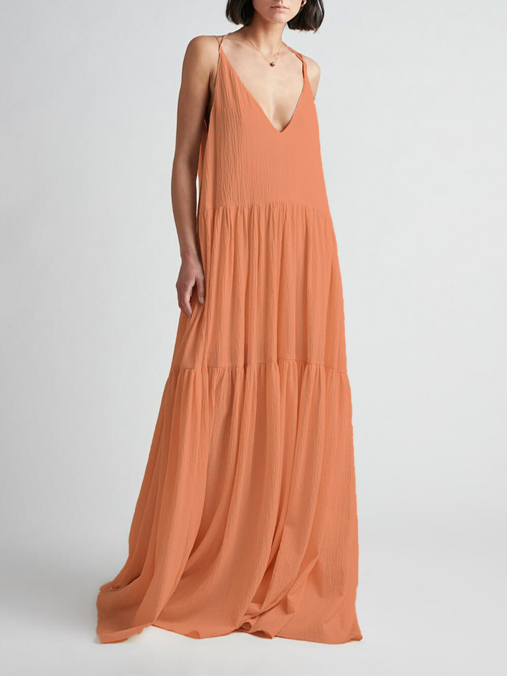 Hot Sale - 👗Elegant Resort Deep V-Neckline Strappy Maxi Dress (40% 0FF TODAY)