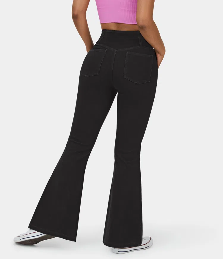 New🔥High-Waisted Cross Flared Pants(Buy 2 Free Shipping）