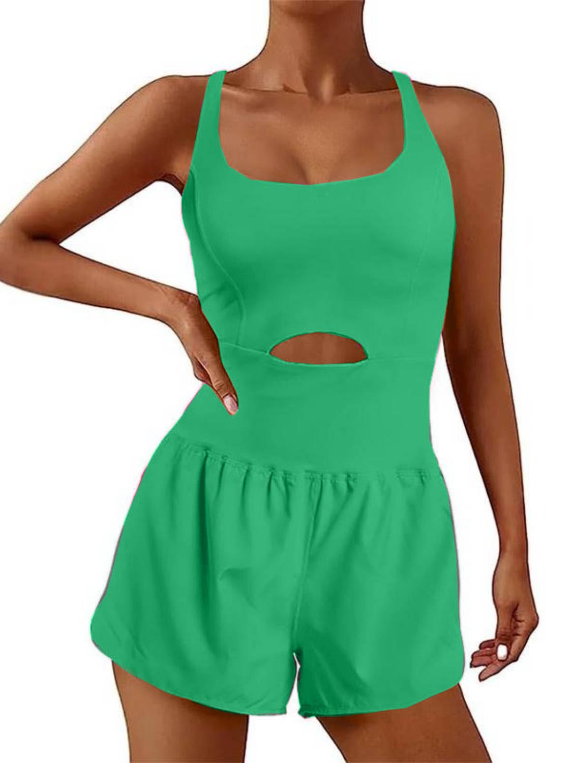 Women's Workout Jumpsuits Rompers With Padded Bras And Attached Liner