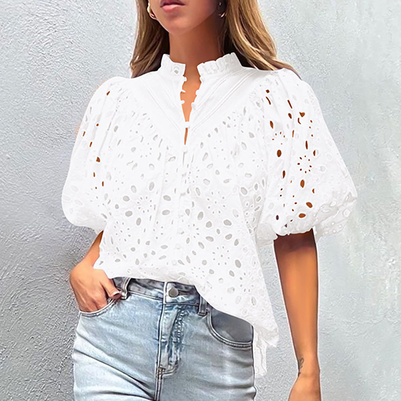 Women's Summer V-Neck Hollow Lace Top✨BUY 2 FREE SHIPPING✨