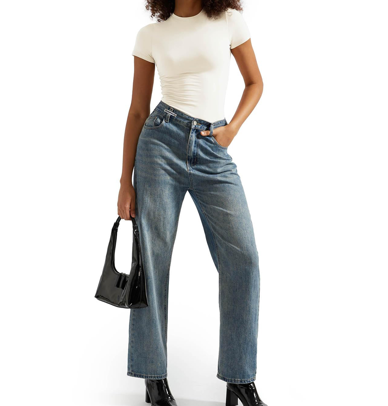 Women's Double Lined Slim Fit Crew Neck Short Sleeve T-Shirt