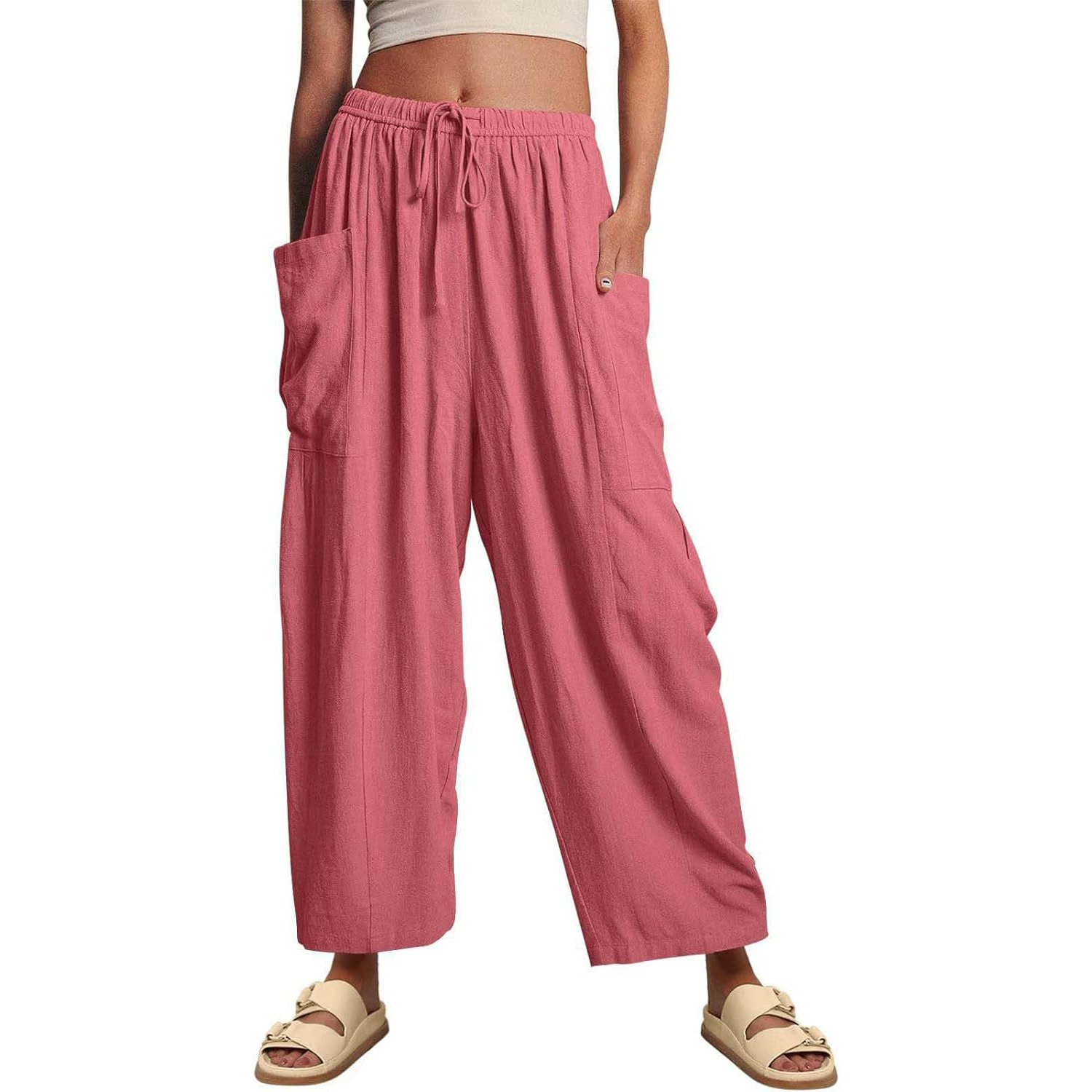 Women‘s Linen Wide Leg Pants