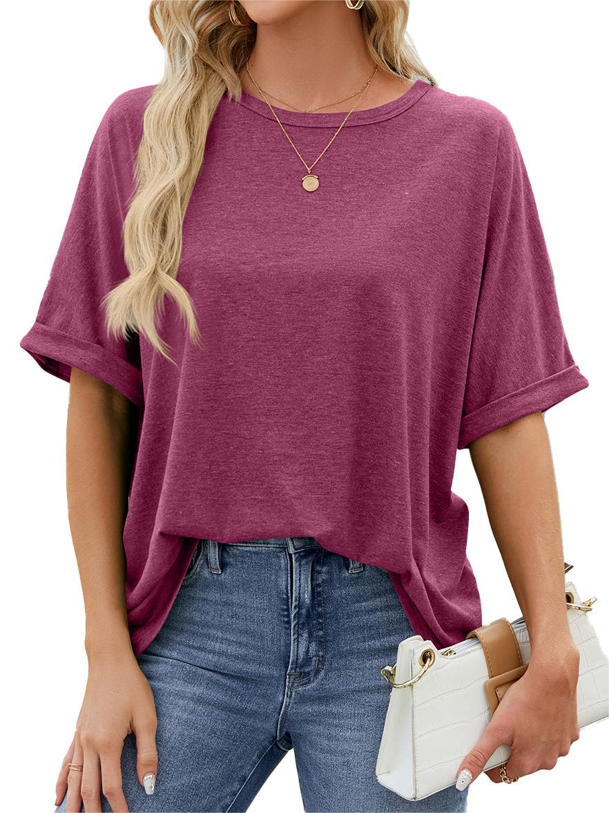 ⏰Hot Sale-Women's Oversized Basic Crew Neck Casual T-Shirt