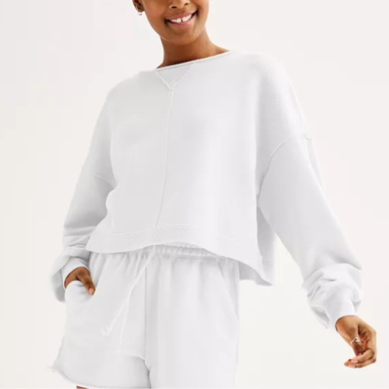 Cropped Athleisure Sweatshirt Set✨Buy 2 Free Shipping