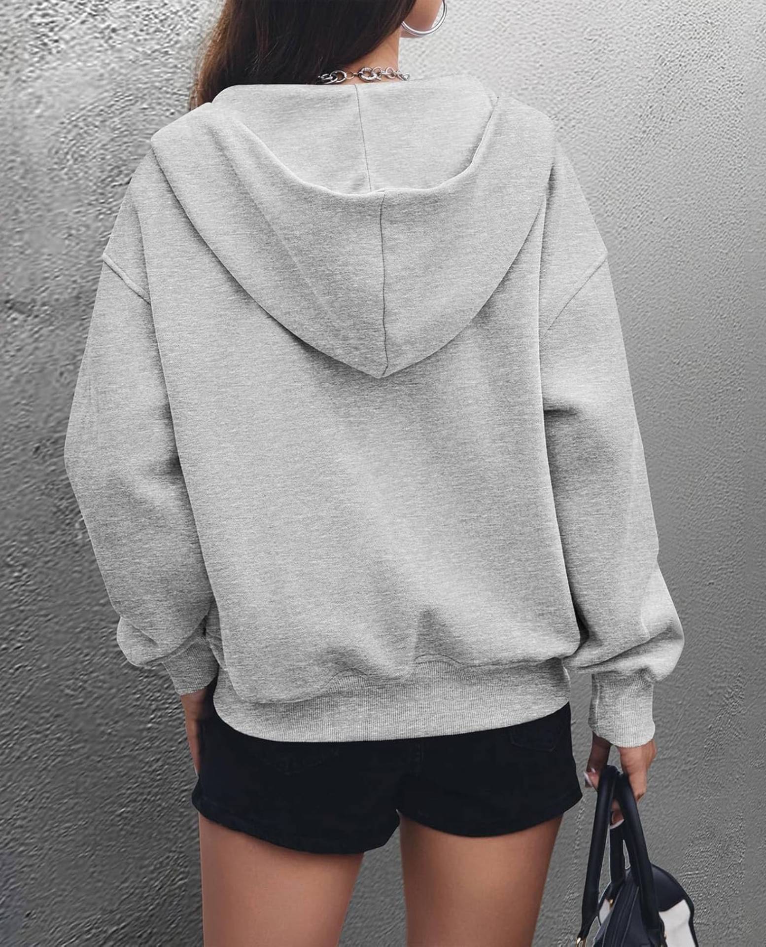 Womens Zip Up Hoodies Long Sleeve Sweatshirts Jacket With Pockets (Buy 2 Free Shipping)