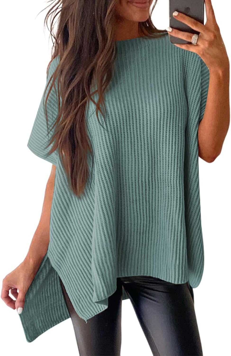 ⏰Hot Sale-Women's Lightweight Knit Batwing Short Sleeve Sweater (Buy 2 Free Shipping)