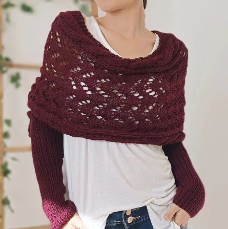 ❄🔥Christmas Sale 50% Off-🧶Women's Knitted Double Sleeve Scarf🧣