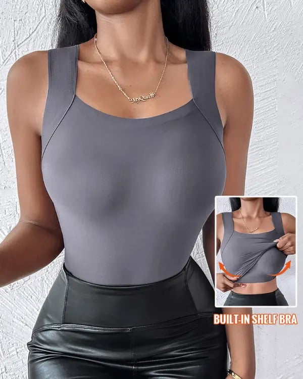 HOT SALE🔥U Neck Shapewear Built-in Bra Tank