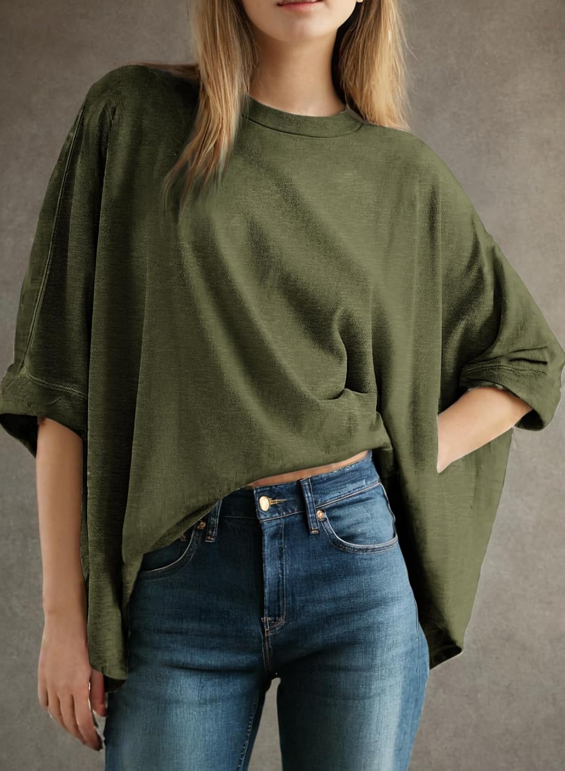 HOT SALE Women's Solid Loose Oversized Tee Shirts