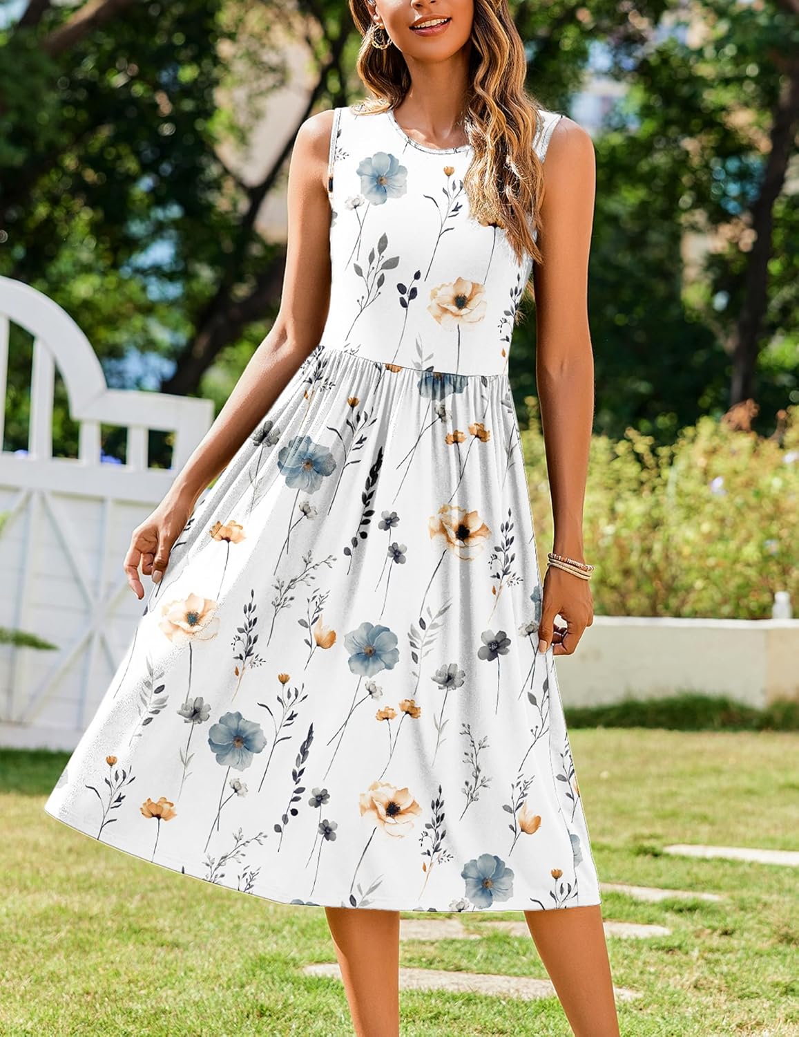 ✨Women's Sleeveless A-Line Vest Midi Dress