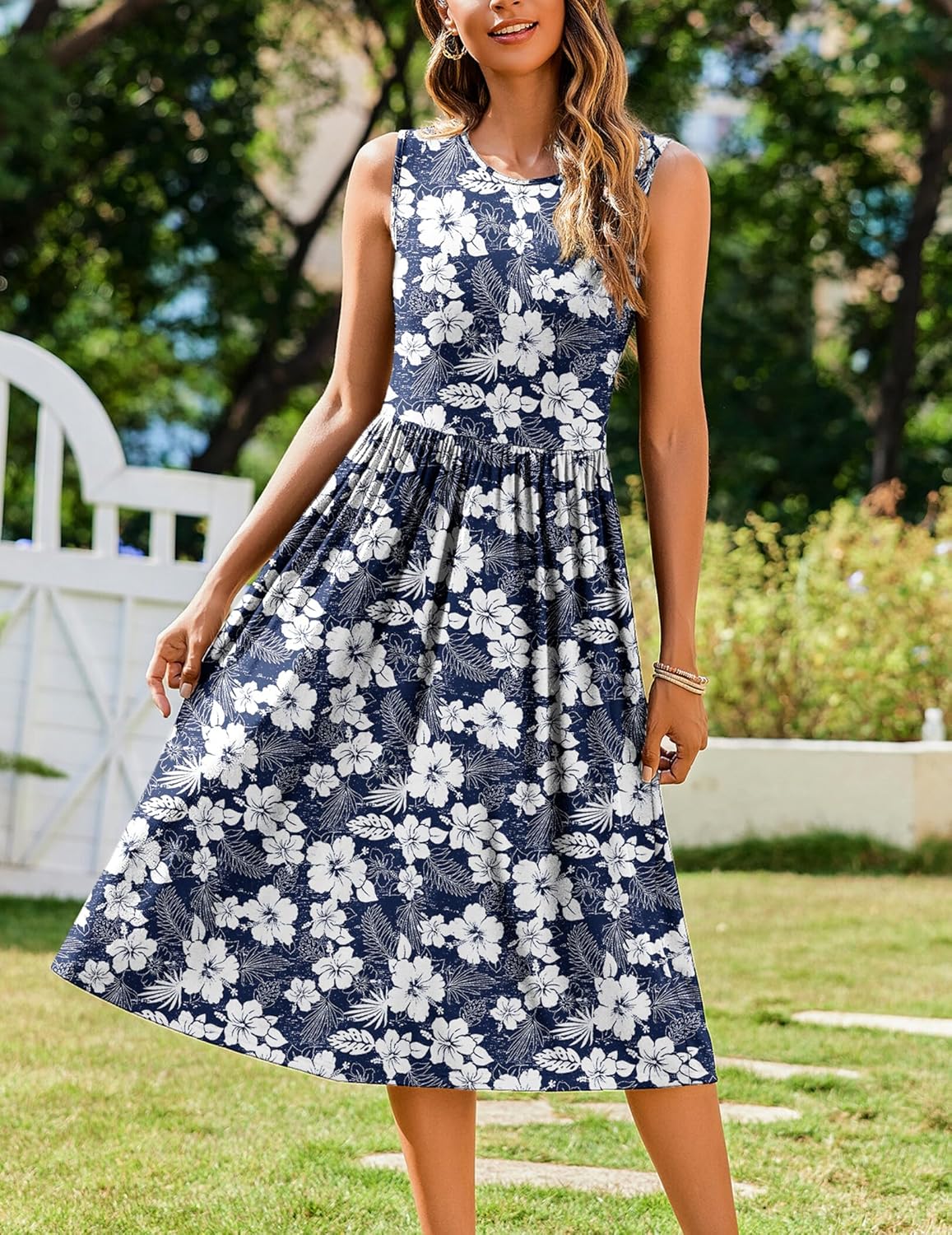 ✨Women's Sleeveless A-Line Vest Midi Dress