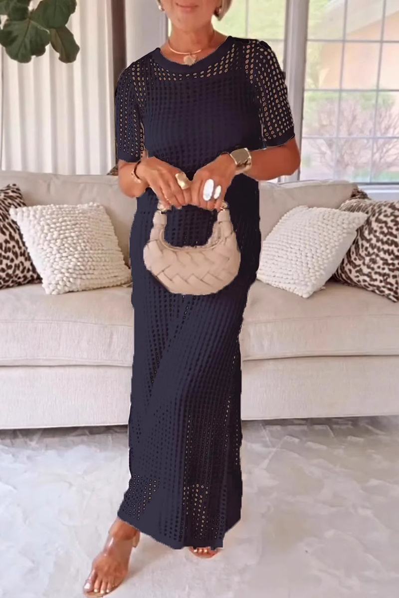 Women’s Eyelet Cover Up and Slip Dress Two-Piece Dress