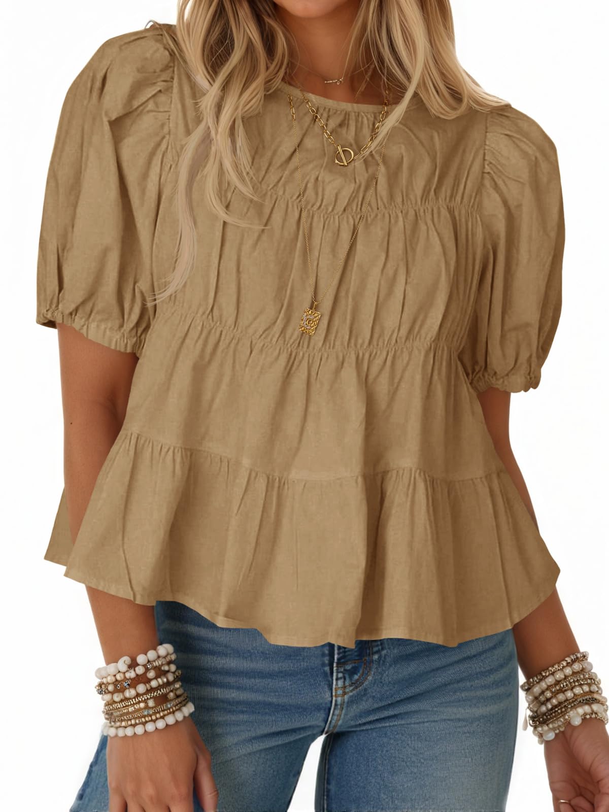 🔥Women's Ruffled Puff Short Sleeves