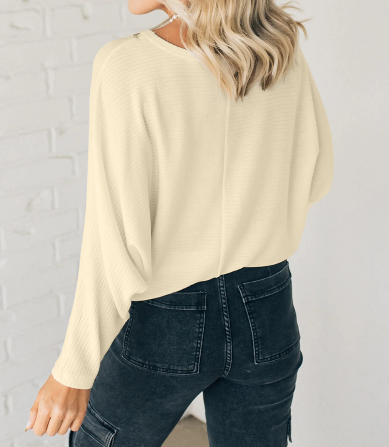 Women's Ribbed Batwing Sleeve Top（Buy 2 Free Shipping）