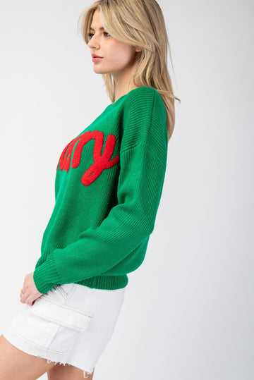 Merry Vibes Dolman Sleeve Knit Pullover Sweater (Final Days: Big Savings!!!)
