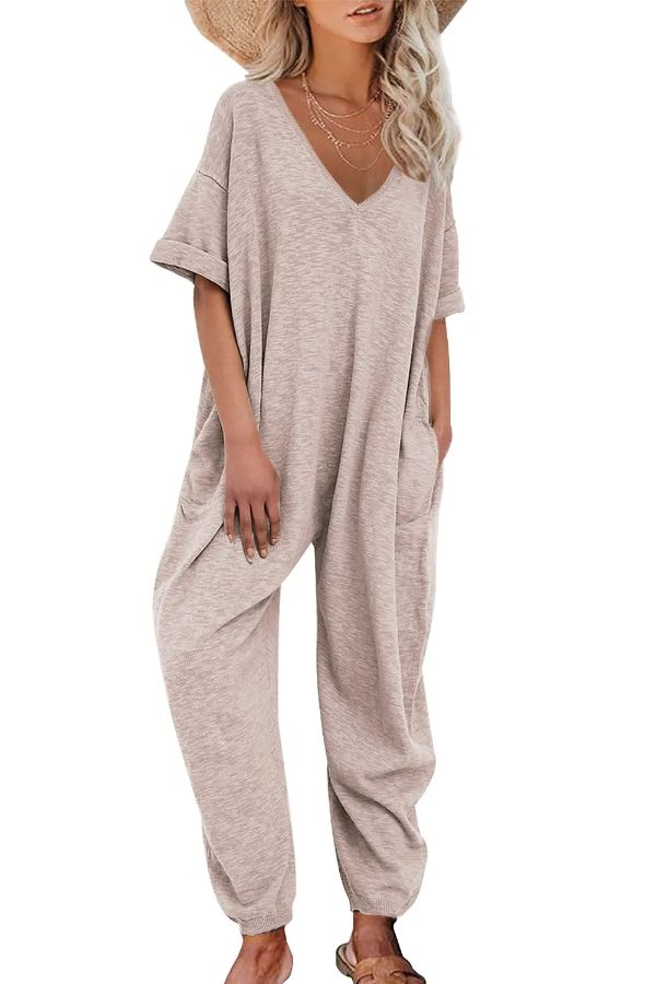 Women's solid color ultra-loose jumpsuit overalls(BUY 2 FREE SHIPPING)