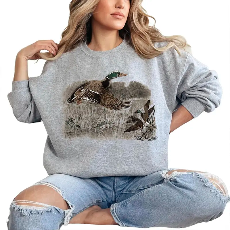 Mallard Duck Vintage Crewneck Sweatshirt