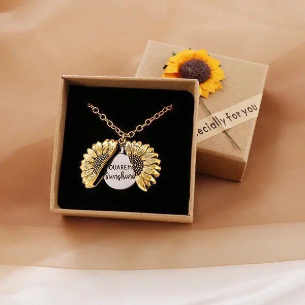 🎄Christmas Pre-sale🎁"You Are My Sunshine" Sunflower Necklace🌻