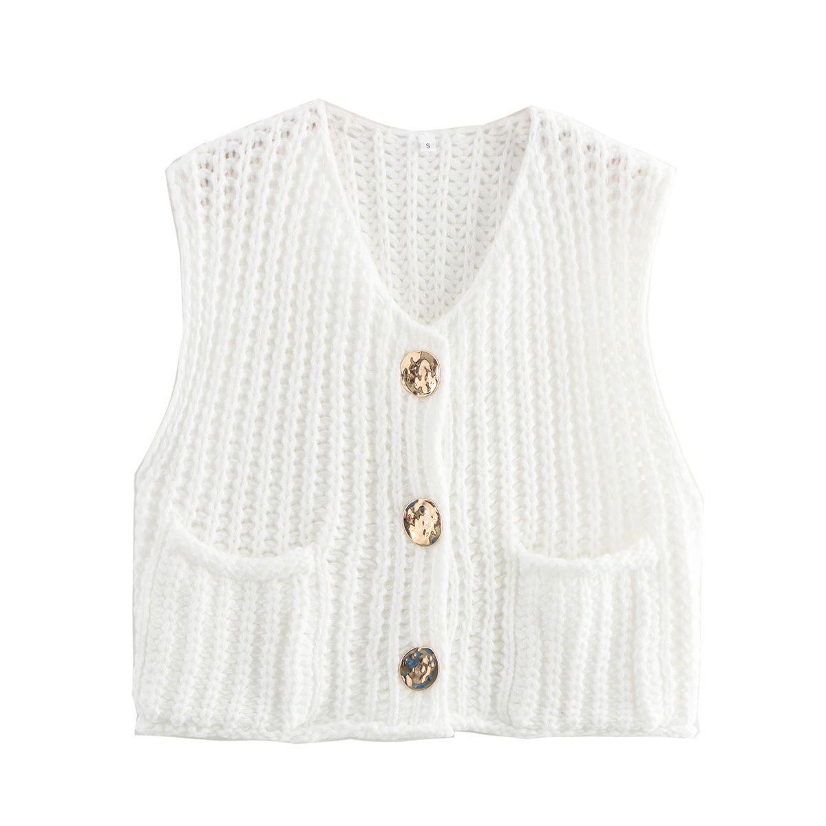 Super Soft Chic Cropped Knitted Chunky Sweater Vest