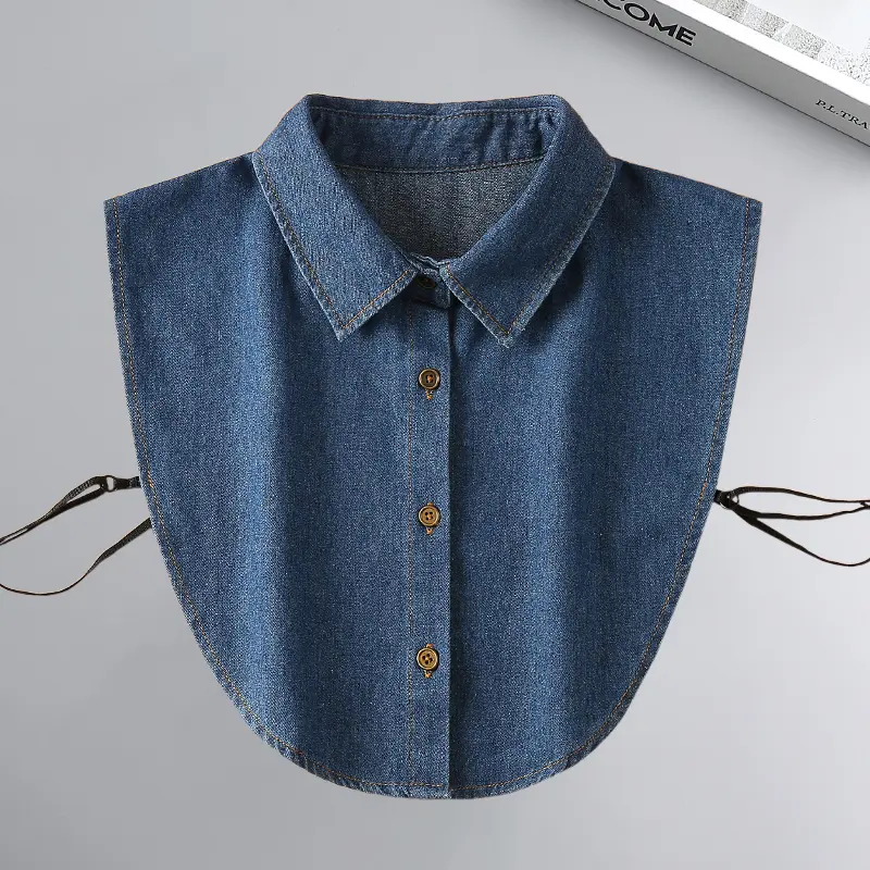 Men's and women's denim false collars