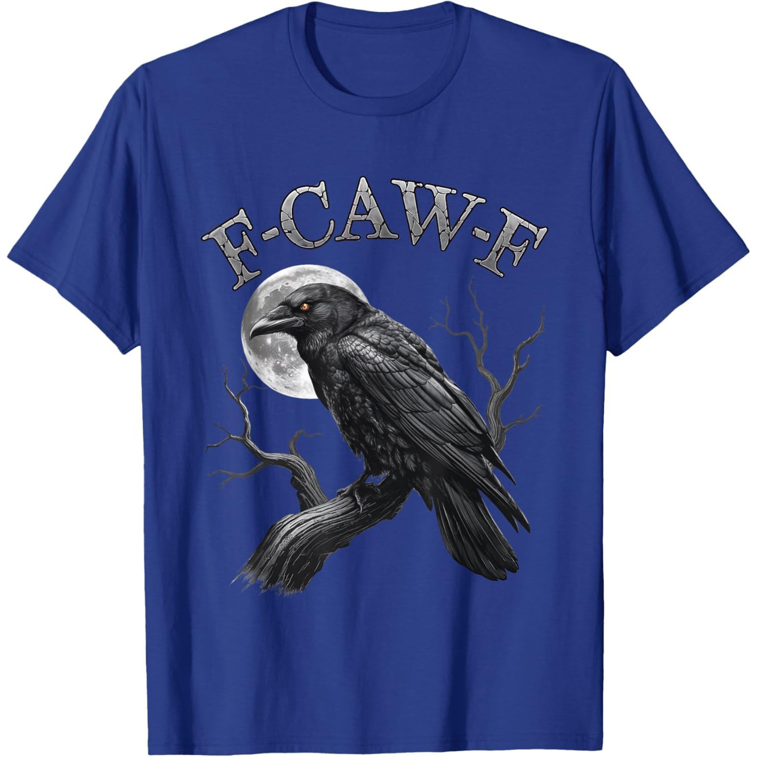 F-Caw-F Humorous Black Crow Moon Gothic T-shirt