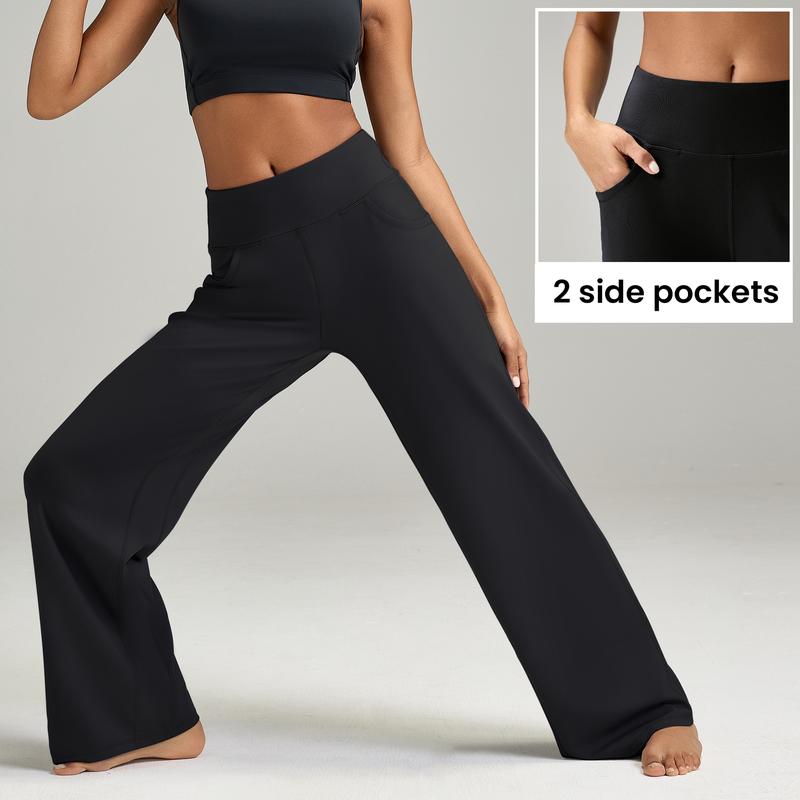 High Waisted Loose Wide Leg Yoga Pants   Lounge Casual Work Pants