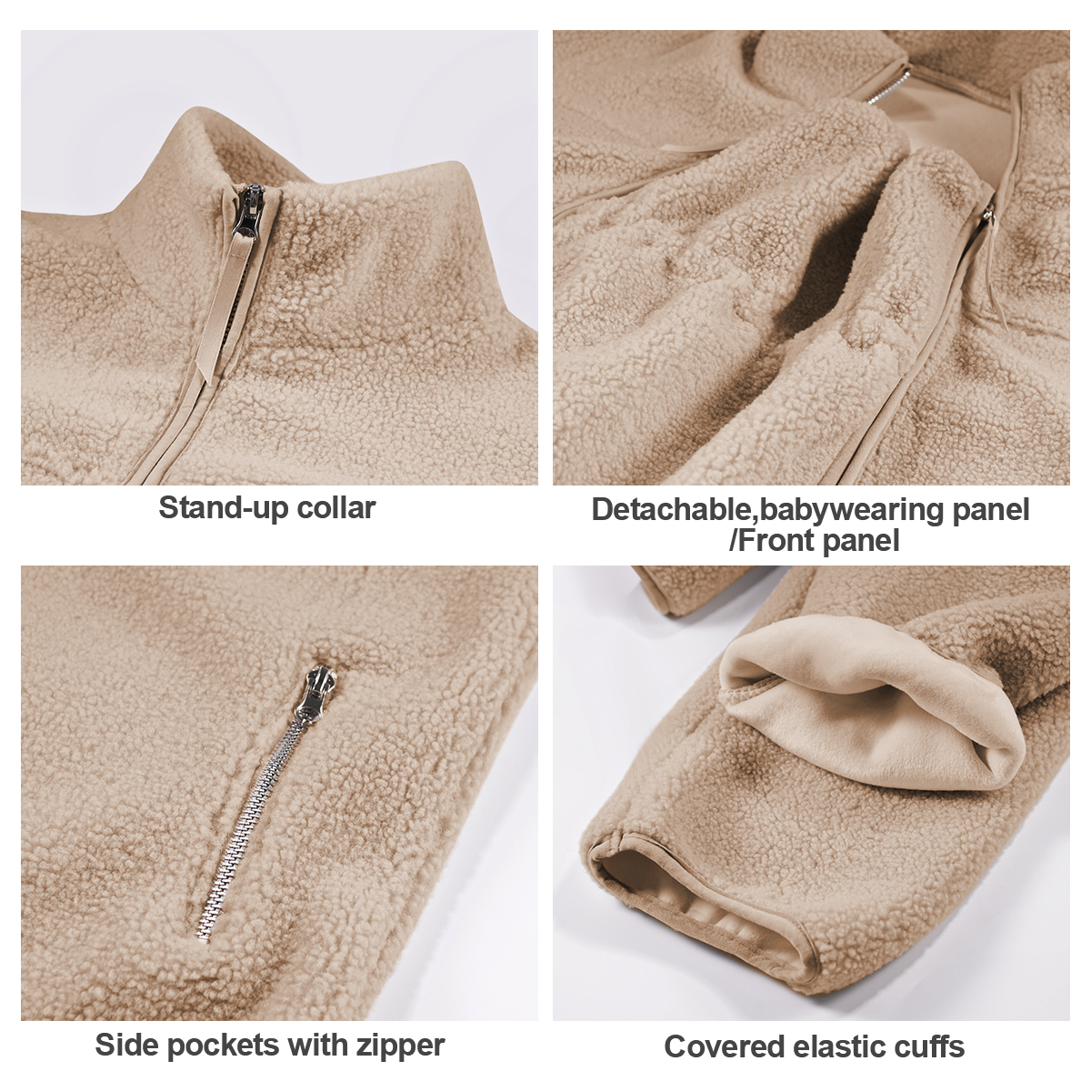 Women Before & After Babywearing Fleece Jacket