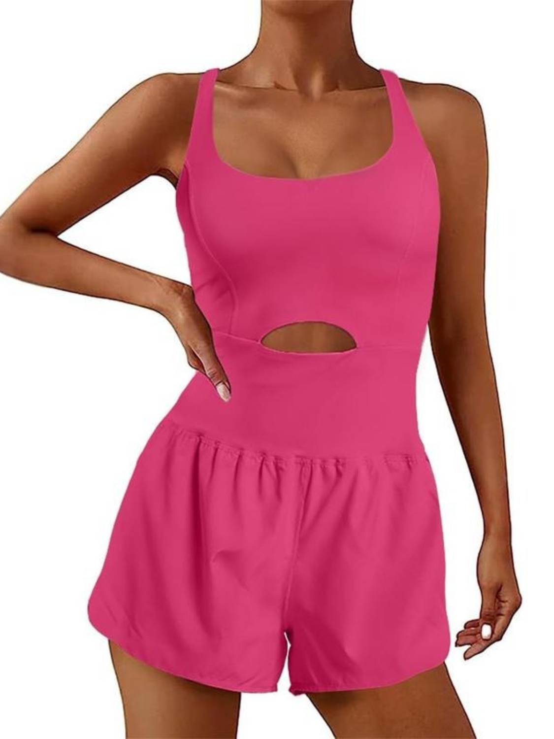 Women's Workout Jumpsuits Rompers With Padded Bras And Attached Liner